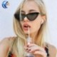 Fehér keret   kék lencse 2019 Nők Cat Eye napszemüveg Retro Classic Designer Vintage árnyalatok Szemüvegek