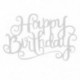 Happy Birthday - Arany színű akril tortadísz szülinapra