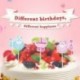 18db Rózsaszín muffin - tortadísz szülinapra - babaváróra - különleges alkalmakra - többféle mintával