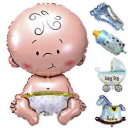 Kék 5Pcs / Set Baby Shower Foil Keresztelő léggömbök Dekoráció Gyerekek Party Supply