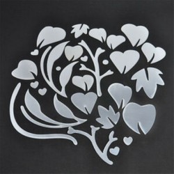 * 17 Virág 78 * 60cm Kivehető tükör matrica Art Mural fal matricák otthon szoba DIY dekoráció dekoráció