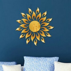 * 19 Arany Nap (50 cm) Kivehető tükör matrica Art Mural fal matricák otthon szoba DIY dekoráció dekoráció