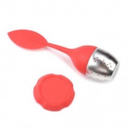 Piros Tea infuser laza tea levél szűrő gyógynövény fűszer szűrő diffúzor labda szilikon