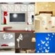 * 14 Ezüst mosdó Kivehető 3D akril Modern tükör Decal Art Mural fal matrica Home Decor Új
