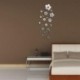 * 14 Ezüst mosdó Kivehető 3D akril Modern tükör Decal Art Mural fal matrica Home Decor Új
