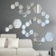 * 15 Hexagon Silver (12db) Kivehető 3D akril Modern tükör Decal Art Mural fal matrica Home Decor Új