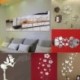 * 2 30PCS Silver Circles Kivehető tükör matrica Art Mural fal matricák lakberendezés DIY szoba dekoráció