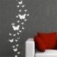 * 10 White Leave Love Kivehető tükör matrica Art Mural fal matricák lakberendezés DIY szoba dekoráció