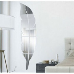 * 13 Ezüst toll Kivehető tükör matrica Art Mural fal matricák lakberendezés DIY szoba dekoráció