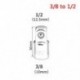 3/8 és 1/4 között Női - Férfi foglalat adapter 1 / 2`` 1 / 4`` 3 / 8`` Ratchet Drive Converter Tool