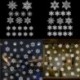 *B 19 Újrahasznosítható fehér karácsonyi hópehely ablak matrica önzárások XMAS dekorációval