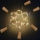 Kék Cork alakú 10 LED éjszakai fény Cooper Wire csillagos fény borosüveg lámpa dekoráció