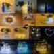 Kék Cork alakú 10 LED éjszakai fény Cooper Wire csillagos fény borosüveg lámpa dekoráció