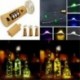Kék 10 LED-es parafa alakú éjszakai fénycsillagos fényű Cooper huzal borosüveg lámpa dekor
