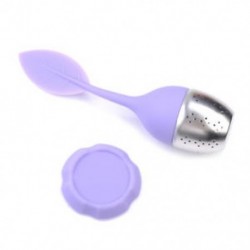 Lila Tea infuser laza tea levél szűrő szilikon gyógynövény fűszer szűrő diffúzor lab P