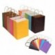 * 6 10 színben újrahasznosítható féltáska Kraft papír ajándék táska fogantyúval