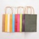 * 6 10 színben újrahasznosítható féltáska Kraft papír ajándék táska fogantyúval