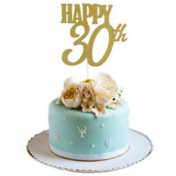 Happy 30th - Arany színű tortadísz szülinapra