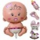Kék 5Pcs Baby Shower Foil Keresztelő léggömbök Dekoráció Party Supply Gyerekek Ajándék