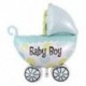 Kék 5Pcs Baby Shower Foil Keresztelő léggömbök Dekoráció Party Supply Gyerekek Ajándék