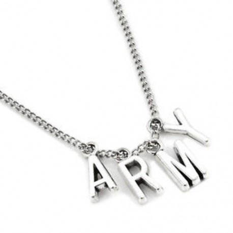 Ezüst színű ARMY medál lánccal - KPOP - BTS - Jimin nyaklánc