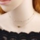 Ezüst Vintage nők szív medál egyszerű dupla rétegek choker lánc nyaklánc ékszer