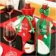 * 1 Mikulás Piros borosüveg fedél táskák hóember Mikulás karácsonyi dekoráció Xmas dekoráció