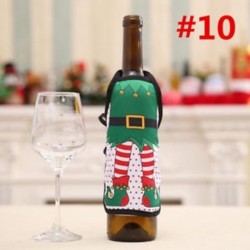 * 10 Piros borosüveg fedél táskák hóember Mikulás karácsonyi dekoráció Xmas dekoráció