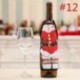 * 12 Piros borosüveg fedél táskák hóember Mikulás karácsonyi dekoráció Xmas dekoráció