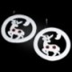 Szarvas 2PCS Christmas White Elk Bell szarvas Xmas fa függő díszek fél dekoráció