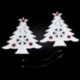 Szarvas 2PCS Christmas White Elk Bell szarvas Xmas fa függő díszek fél dekoráció
