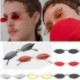 Ezüst VINTAGE SMALL OVAL FRAME SUNGLASSES FASHION NŐI RETRO SHADES TRENDY GLASSES