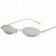 Ezüst VINTAGE SMALL OVAL FRAME SUNGLASSES FASHION NŐI RETRO SHADES TRENDY GLASSES