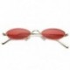 Ezüst VINTAGE SMALL OVAL FRAME SUNGLASSES FASHION NŐI RETRO SHADES TRENDY GLASSES