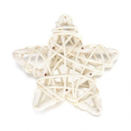 fehér 5PCS 6CM Rattan Csillagdíszek Díszek Karácsony / Születésnap és Lakberendezés DIY