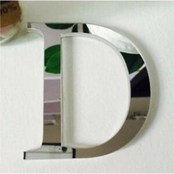 D betű 26 betű 3D tükör akril fal matrica matricák lakberendezési fal művészet mural DIY