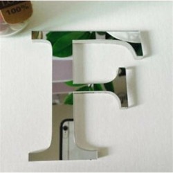 F betű 26 betű 3D tükör akril fal matrica matricák lakberendezési fal művészet mural DIY