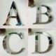 F betű 26 betű 3D tükör akril fal matrica matricák lakberendezési fal művészet mural DIY