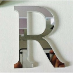 R betű 26 betű 3D tükör akril fal matrica matricák lakberendezési fal művészet mural DIY