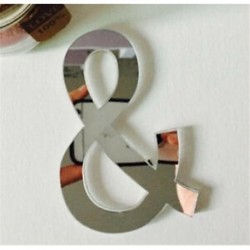 Szimbólum 26 betű 3D tükör akril fal matrica matricák lakberendezési fal művészet mural DIY