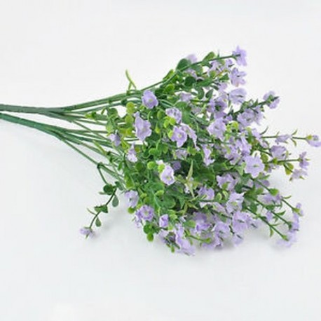 Lila Művirág Selyem Gypsophila Virágcsokor Esküvői lakberendezési dekoráció Új