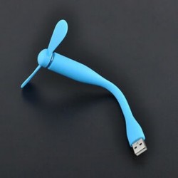 Kék Új hordozható, rugalmas USB mini hűtőventilátor a Power Bank számítógéphez