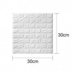 30 * 30cm DIY PE hab fehér tégla mintás matrica vinil falfestmény fal matricák lakberendezés