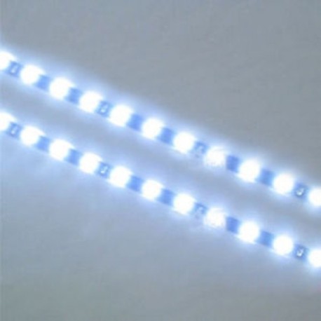 fehér 2 X 12V 12 LED 30cm 5050 SMD LED csík könnyű rugalmas vízálló DIY autós dekoráció