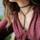 * 52 Vintage Retro fekete csipke kristály Charm medál Choker nyaklánc gótikus ékszerek