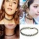 Vintage Stretch Tattoo Choker nyaklánc karkötő gyűrű készlet fekete elasztikus Boho 90s