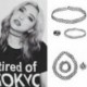 Vintage Stretch Tattoo Choker nyaklánc karkötő gyűrű készlet fekete elasztikus Boho 90s