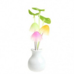 Lotus Leaf US Plug virág gomba LED éjszakai fényérzékelő Baba ágy szoba fali lámpa dekoráció ÚJ