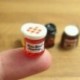 2 * 4x 1/6 1/12 Dollhouse miniatűr palackozott ásványvíz jam skála modell lakberendezés
