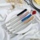 Fekete 1 pár színes chopsticks fém kínai rozsdamentes acél luxus újrahasznosítható nagy